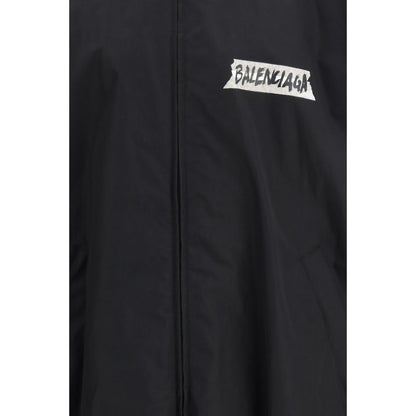 Balenciaga Black Cotton Shell Jacket