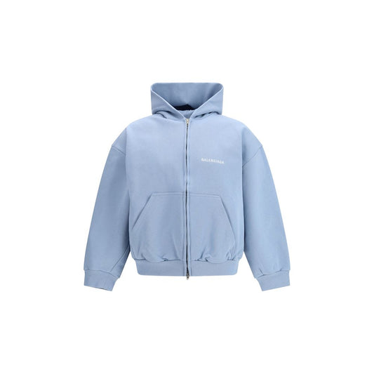 Balenciaga Blue Cotton Sweatshirt