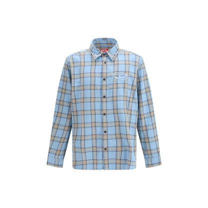 Diesel Blue Cotton Pattern Shirt