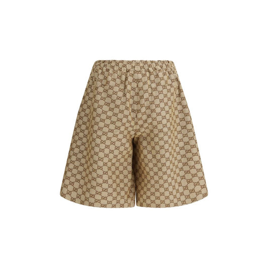 Gucci Beige Linen Bermuda Shorts