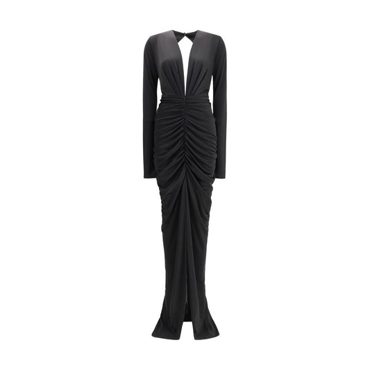 The Andamane Black Acetate Casual Dress
