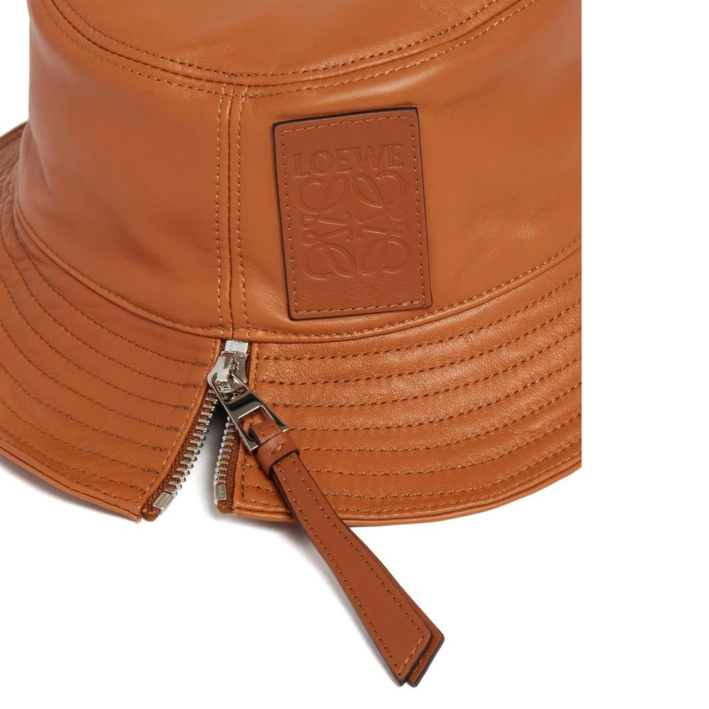 Loewe Brown Calfskin Bucket Hat