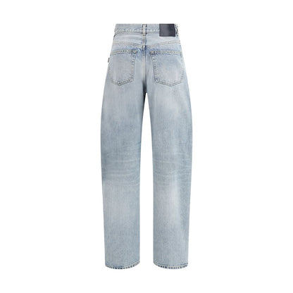 Haikure Blue Cotton Relaxed Fit Jeans