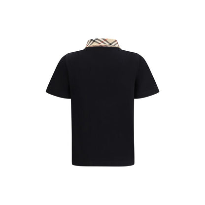 Burberry Black Cotton Polo Shirt