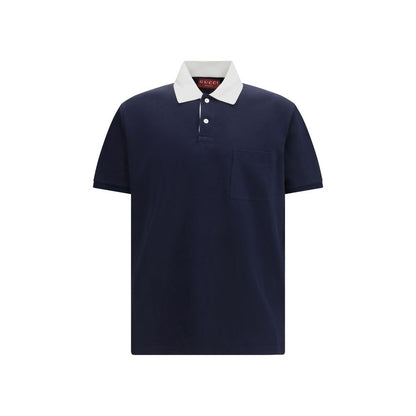 Gucci Blue Cotton Polo Shirt