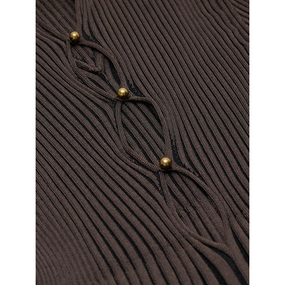 Bottega Veneta Brown Viscose Turtleneck