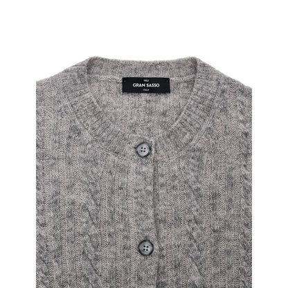 Gran Sasso Gray Wool Cardigan