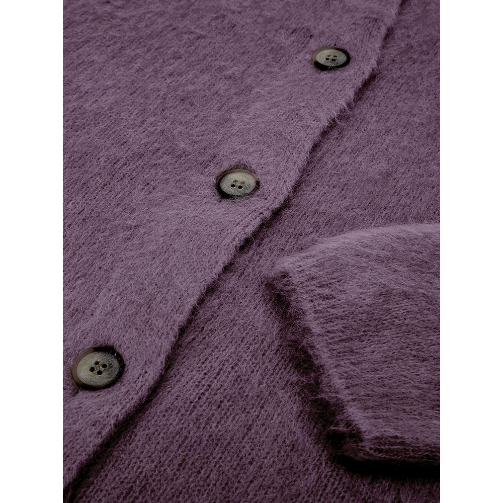 Gran Sasso Bordeaux Wool Cardigan