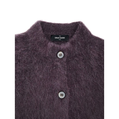 Gran Sasso Bordeaux Wool Cardigan
