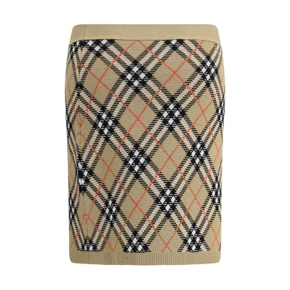 Burberry Beige Wool Mini Skirt