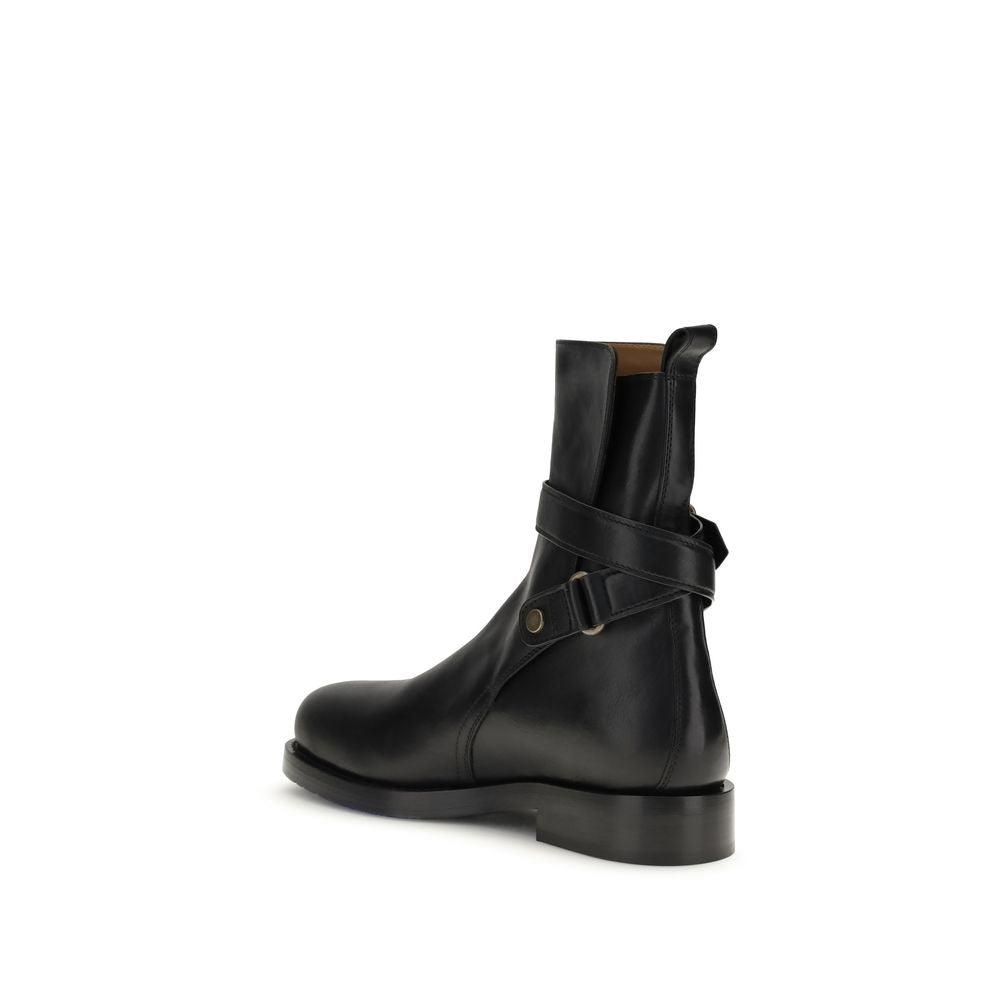 Burberry Black Calf Leather Bos Taurus Ankle Boots