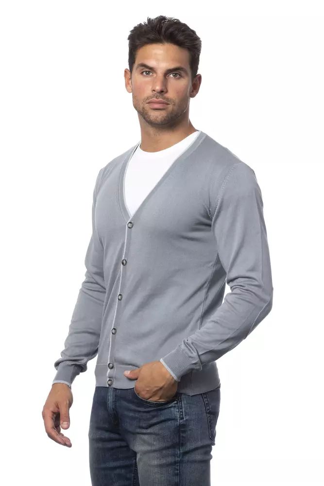 Verri Gray Cotton Cardigan