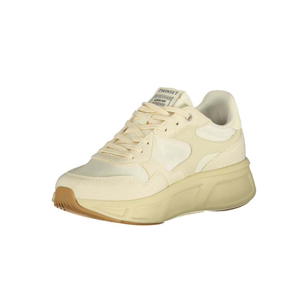 Twinset Beige Polyurethane Women Sneaker