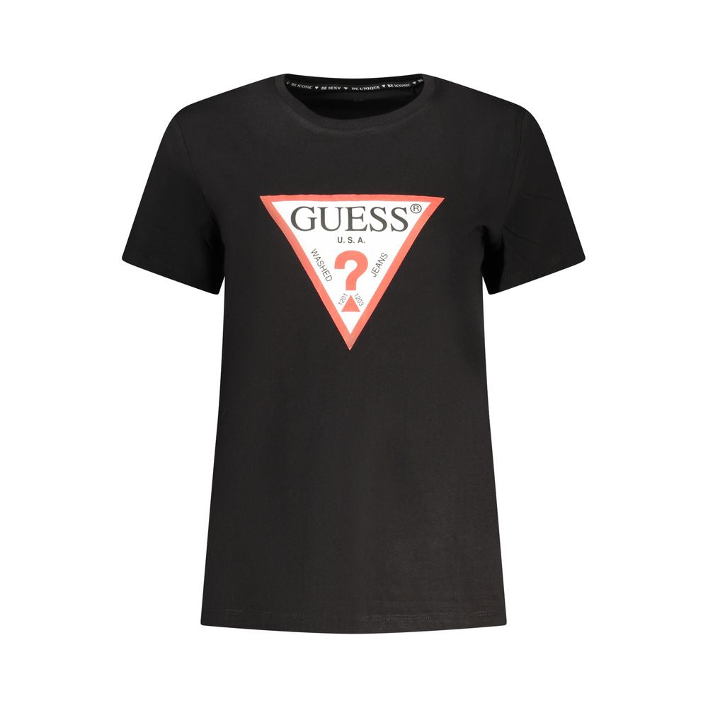 Guess Jeans Nero Cotton Women T-Shirt
