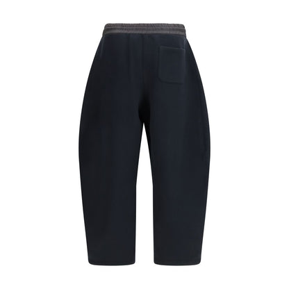 Sacai Black Cotton Athletic Pants