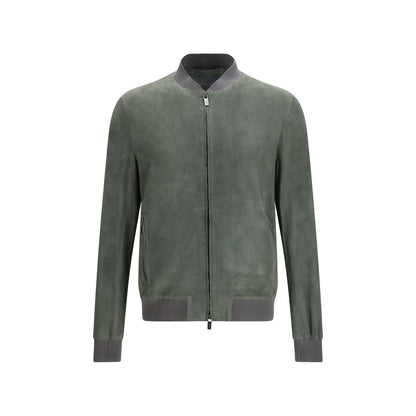 Salvatore Santoro Bicolor Calf Leather Bos Taurus Bomber