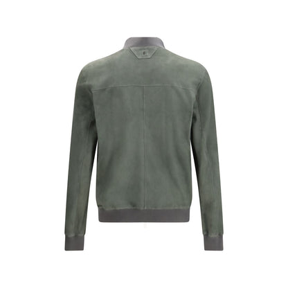 Salvatore Santoro Bicolor Calf Leather Bos Taurus Bomber