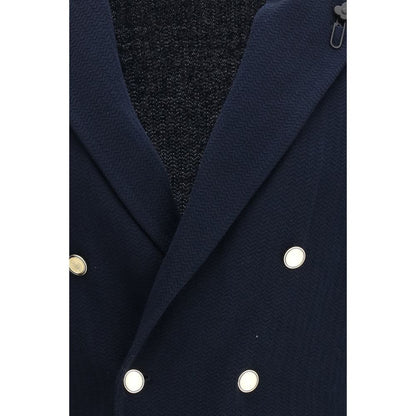 Lardini Blue Cotton Blazer