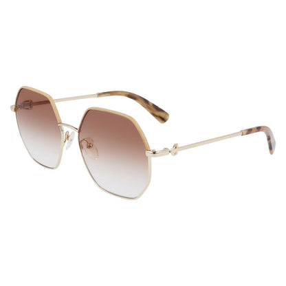 Longchamp Gold Metal Sunglasses
