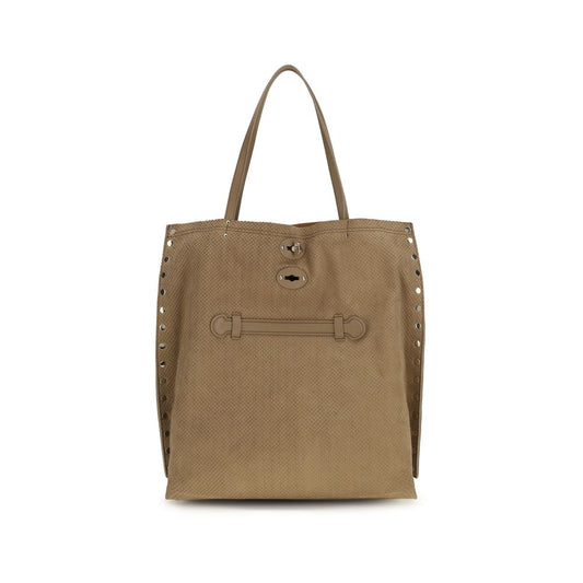 Zanellato Beige Calf Leather Bos Taurus Shoulder Bag