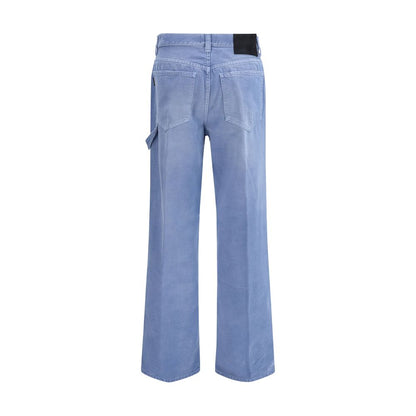 Haikure Blue Cotton Relaxed Fit Jeans