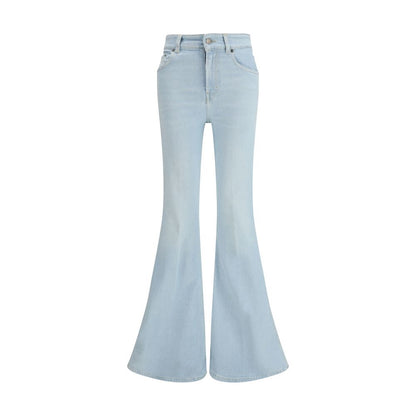 Haikure Blue Cotton Flared Jeans