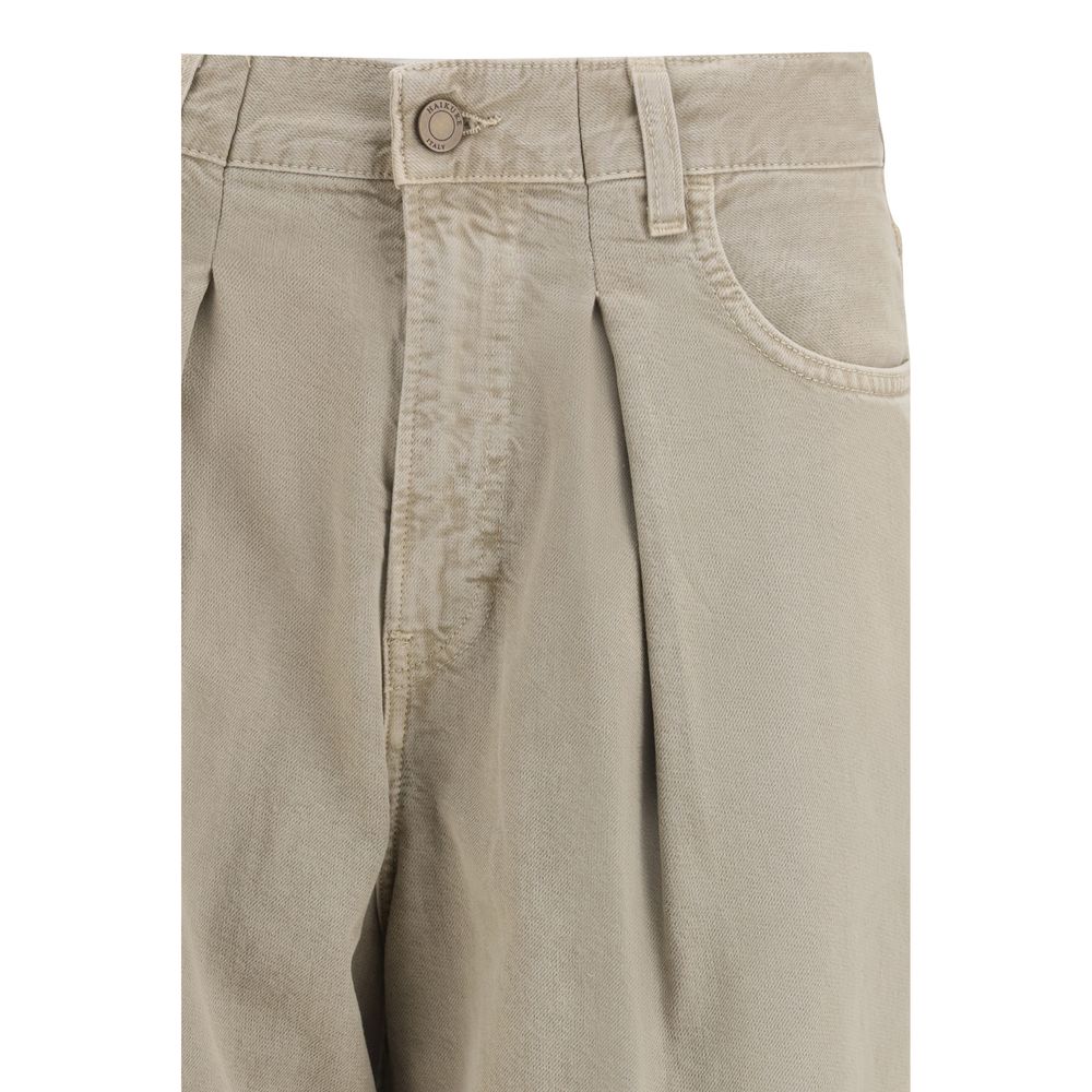 Haikure Beige Cotton Jeans Denim