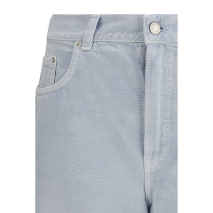 Haikure Blue Cotton Bermuda Shorts