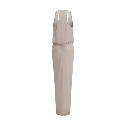 The Andamane Gray Polyester Long Dress