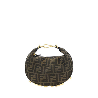 Fendi Brown Fabric Shoulder Bag