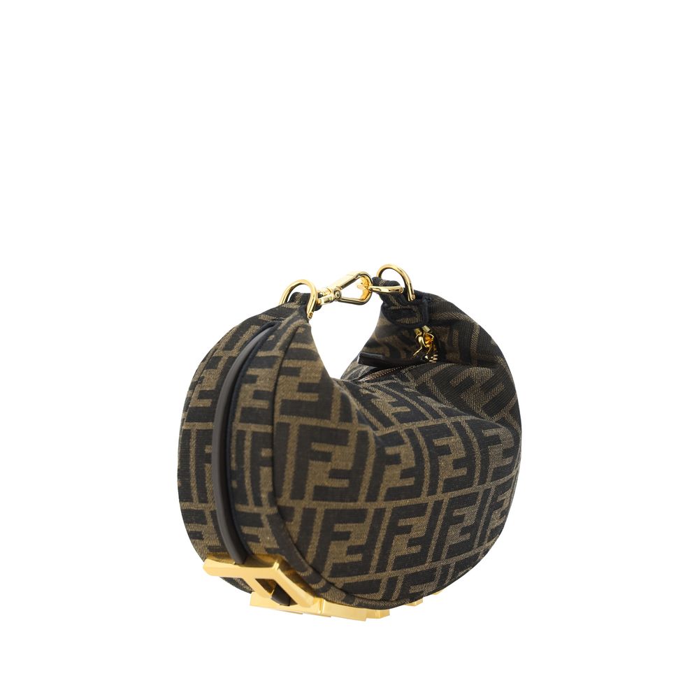 Fendi Brown Fabric Shoulder Bag