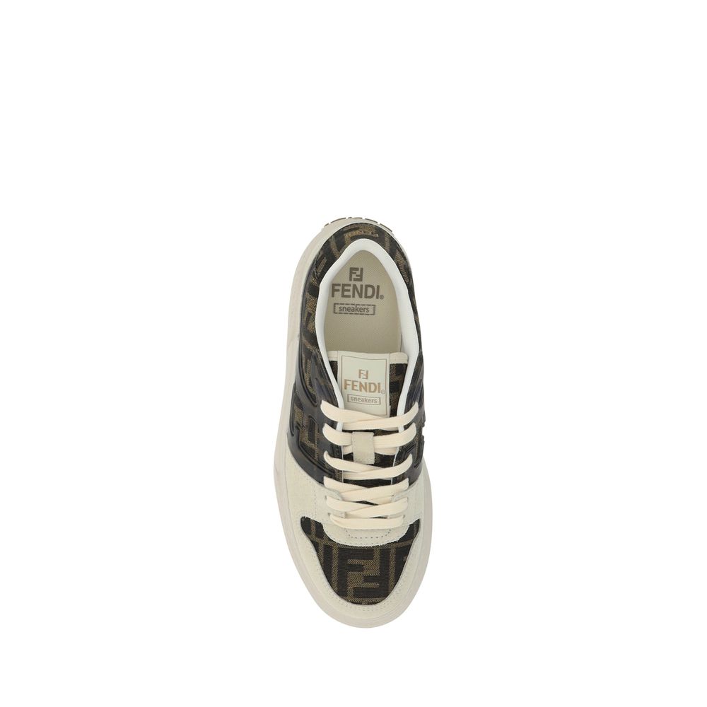 Fendi Brown Rubber Platform Sneakers