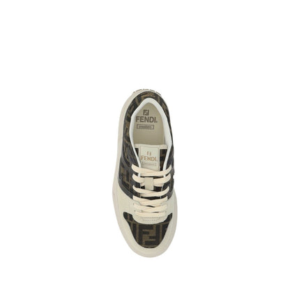 Fendi Brown Rubber Platform Sneakers