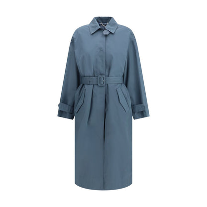 Fendi Blue Cotton Coat