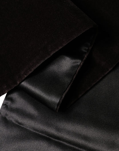 Dolce & Gabbana Black Silk Fringe Neck Wrap Foulard 139.5cm x 15.5cm Scarf