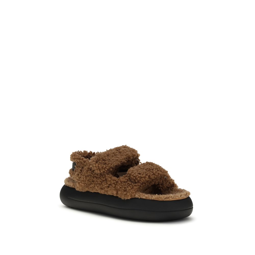 Moon Boot Brown Polyamide Slippers