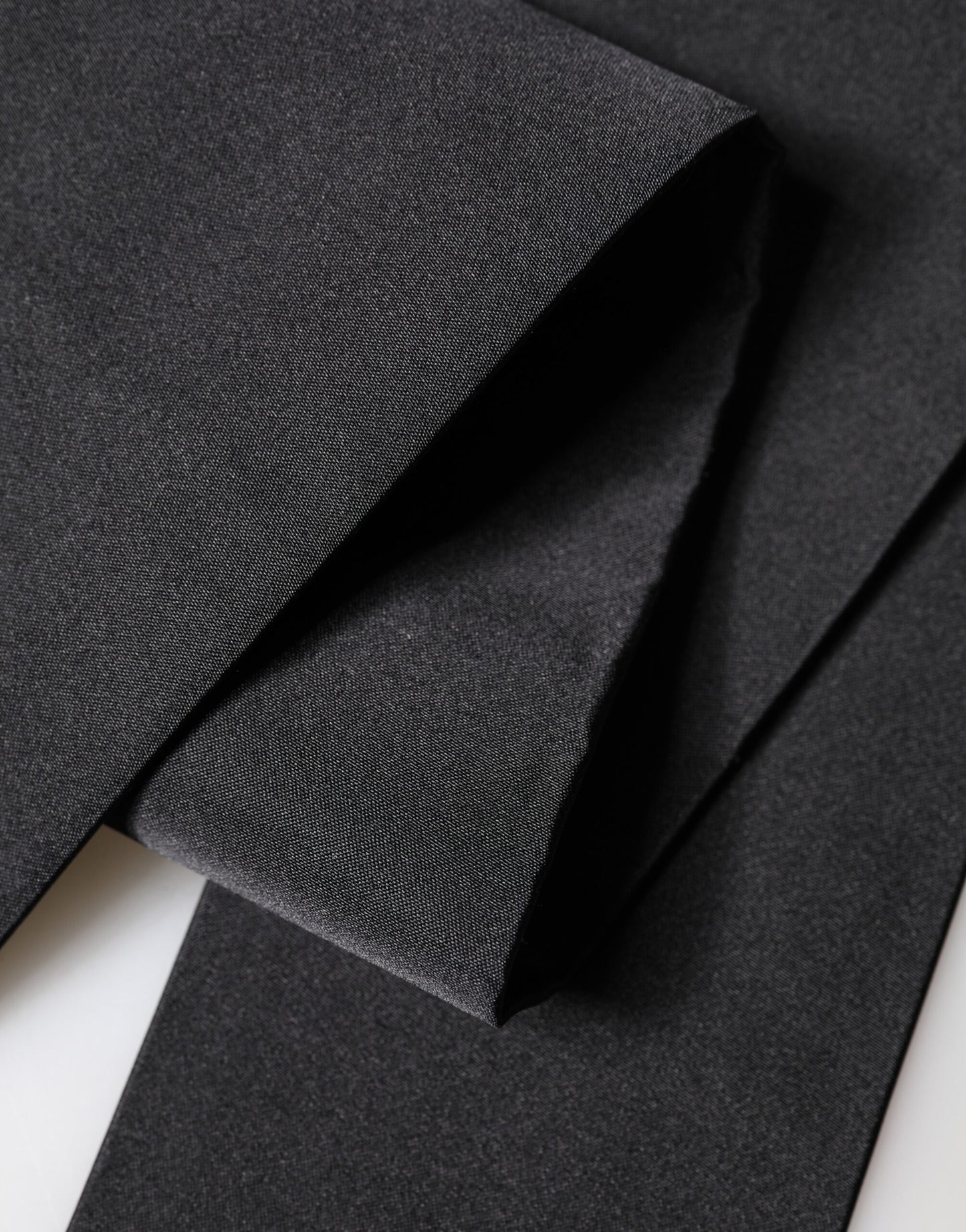 Dolce & Gabbana Black Silk Fringe Neck Wrap Foulard 160.5cm x 8cm  Scarf