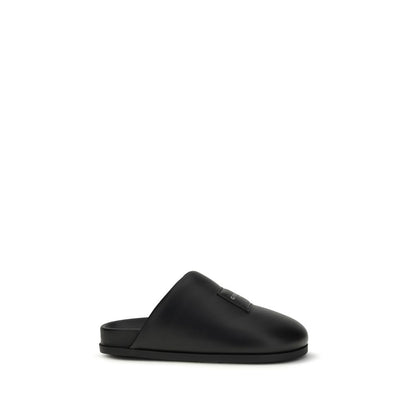 Givenchy Black Calf Leather Bos Taurus Mules