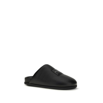 Givenchy Black Calf Leather Bos Taurus Mules
