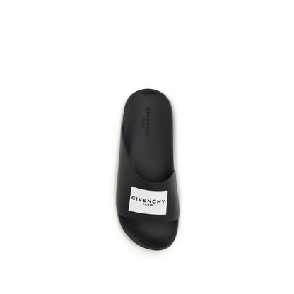 Givenchy Black Rubber Slippers