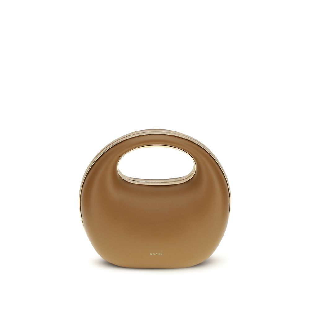 Sacai Brown Calf Leather Bos Taurus Handbag