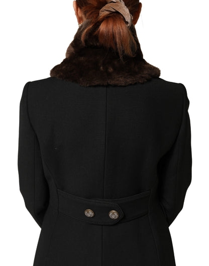 Dolce & Gabbana Brown Fur Shoulder Collar Neck Wrap 60cm x 14cm Scarf