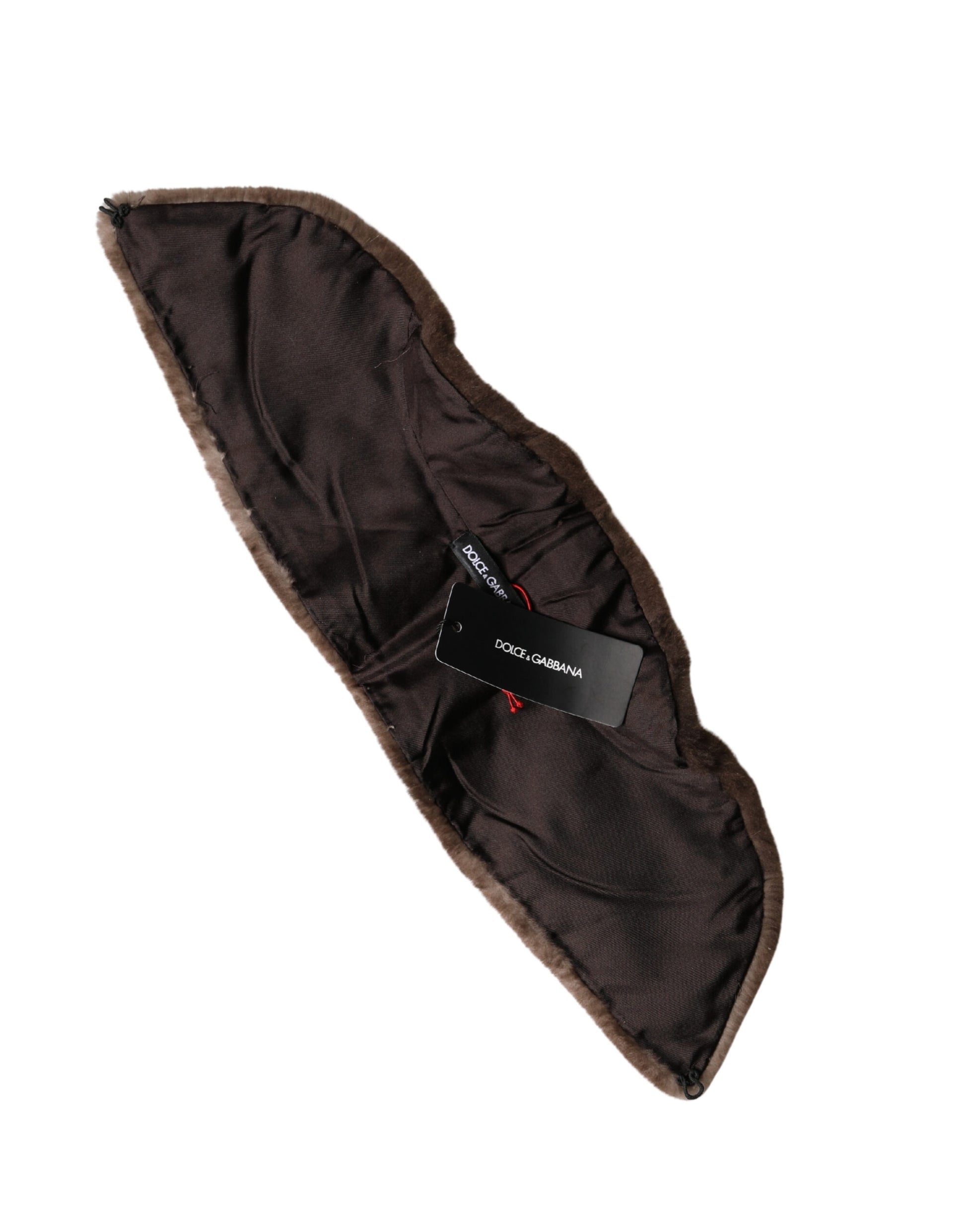 Dolce & Gabbana Brown Fur Shoulder Collar Neck Wrap 60cm x 14cm Scarf