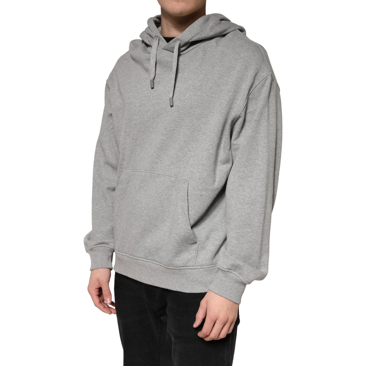 Dolce & Gabbana Gray Cotton Hooded Sweatshirt Sweater
