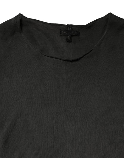 Dolce & Gabbana Sweater Black Cotton Crewneck Sweatshirt