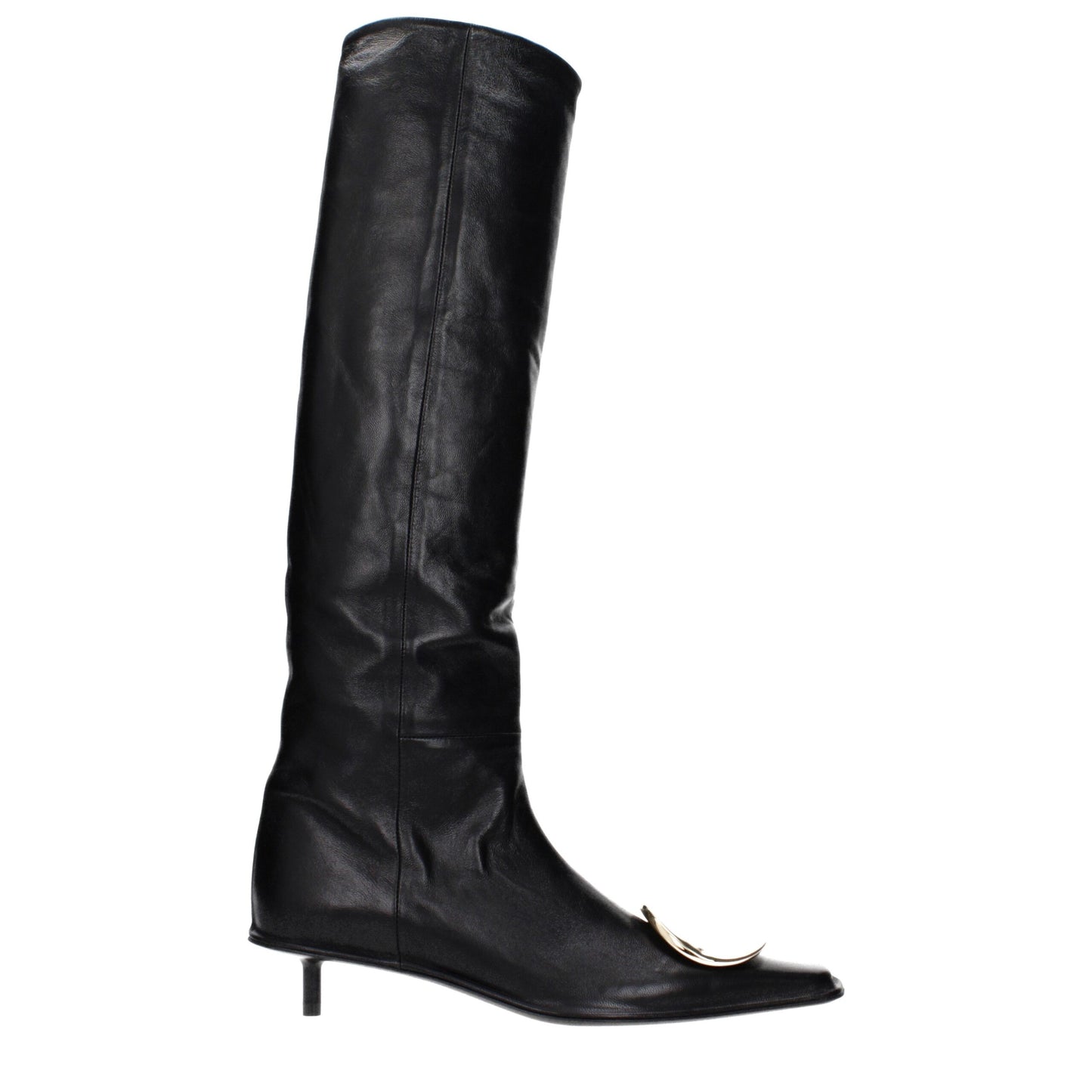 Jil Sander Black Leather Ankle Boots
