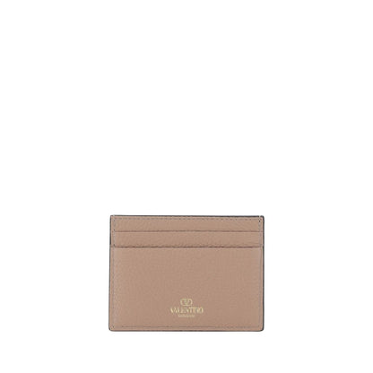 Valentino Garavani Beige Calf Leather Bos Taurus Wallet