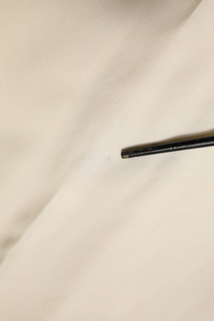 Dolce & Gabbana Ivory Wool Mid Waist Cropped Trouser Pants