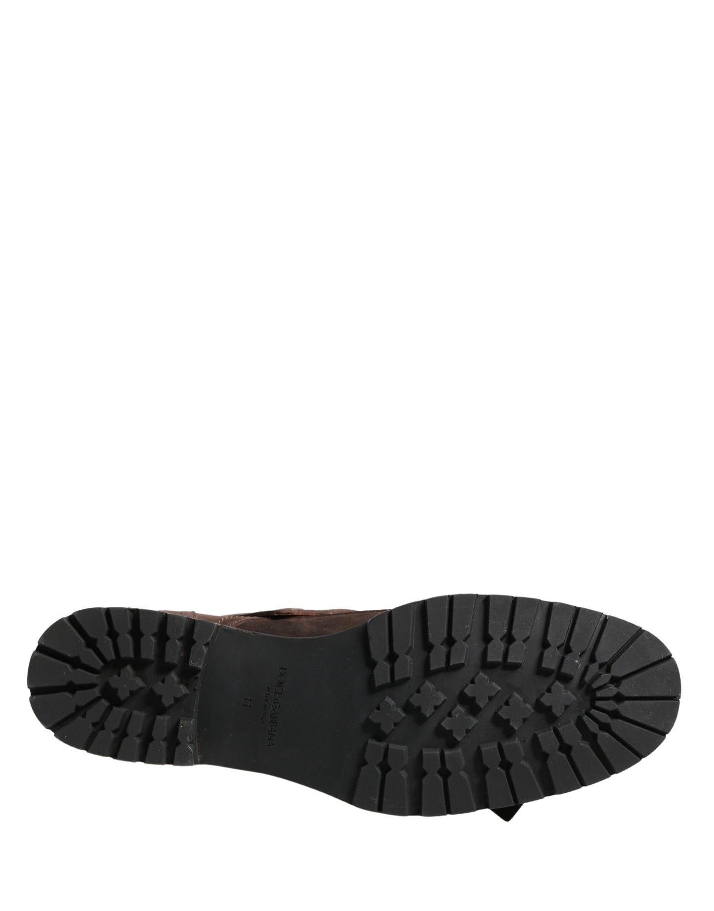 Dolce & Gabbana Brown Suede Leather Buckle Ankle Boots Shoes