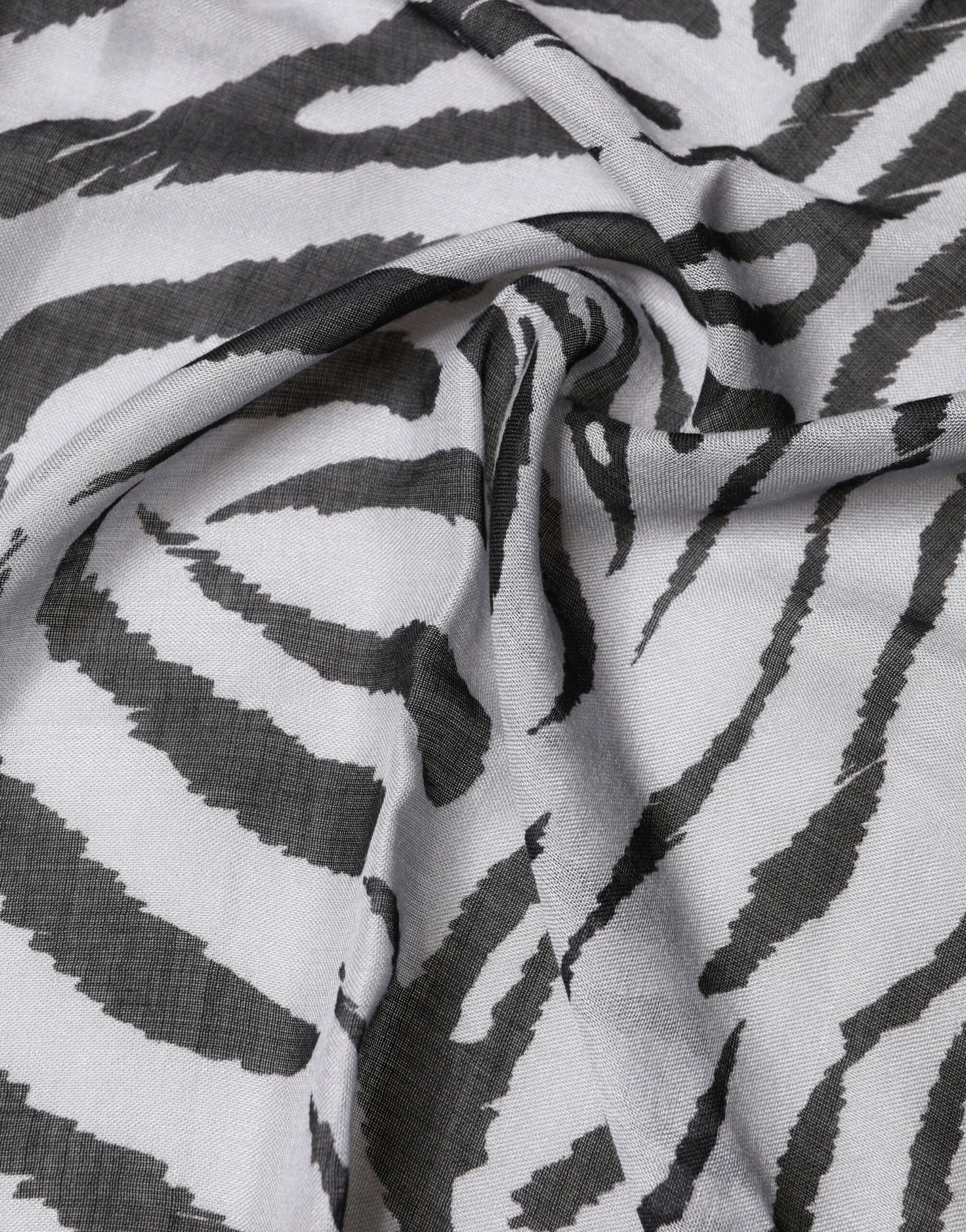 Dolce & Gabbana White Black Zebra Pattern Shawl 255cm x 132cm Men Scarf